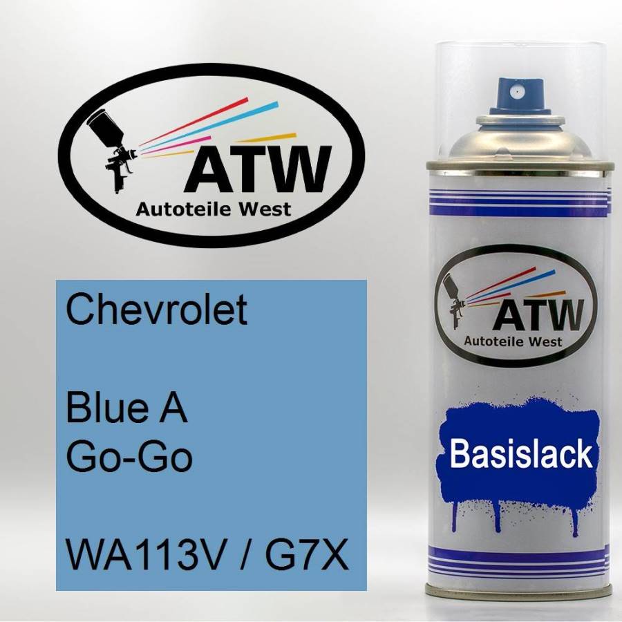 Chevrolet, Blue A Go-Go, WA113V / G7X: 400ml Sprühdose, von ATW Autoteile West.